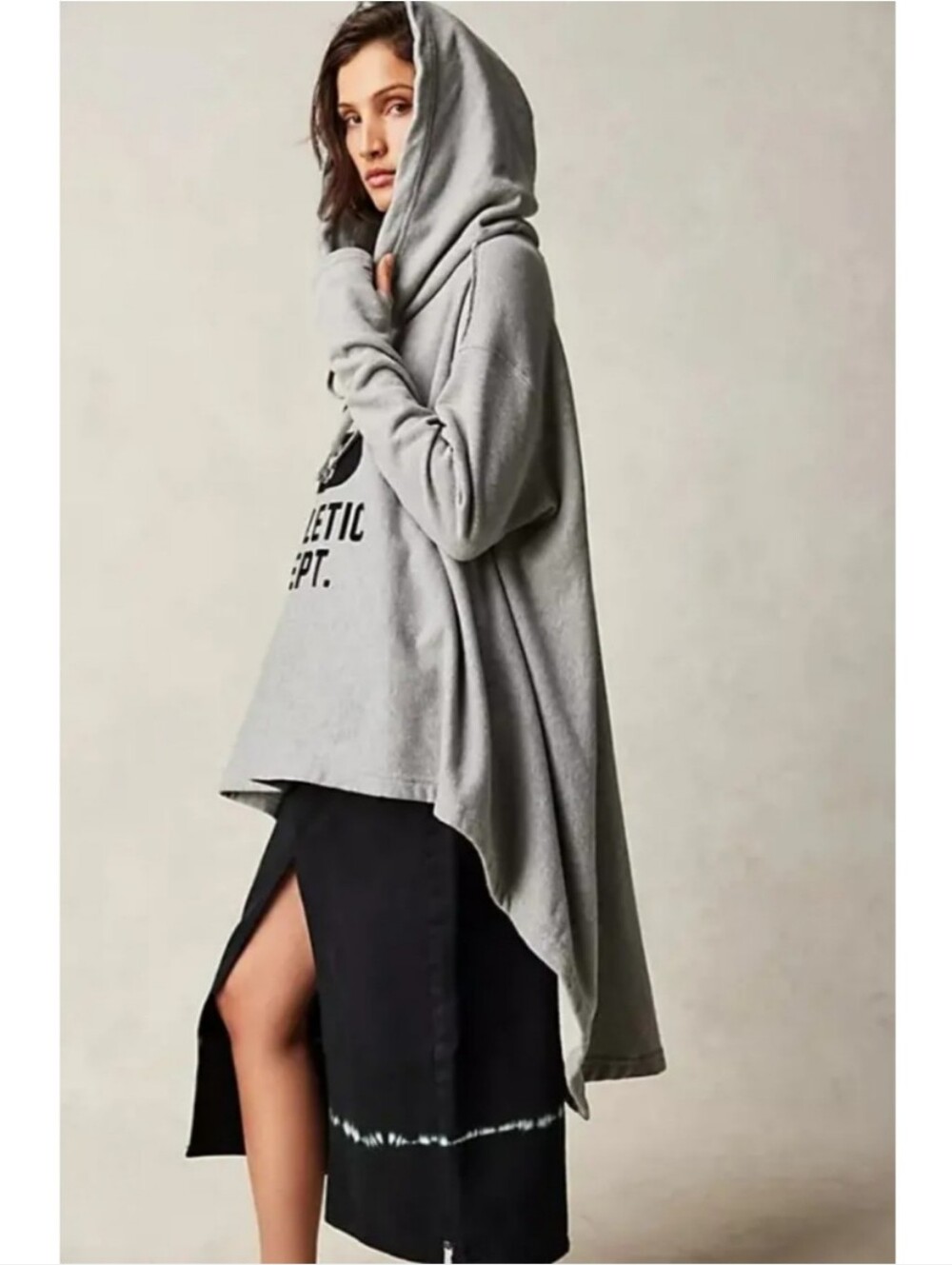 We The Free × Free People Extreme Prep Hoodie Boulder Heather Grey Nwt